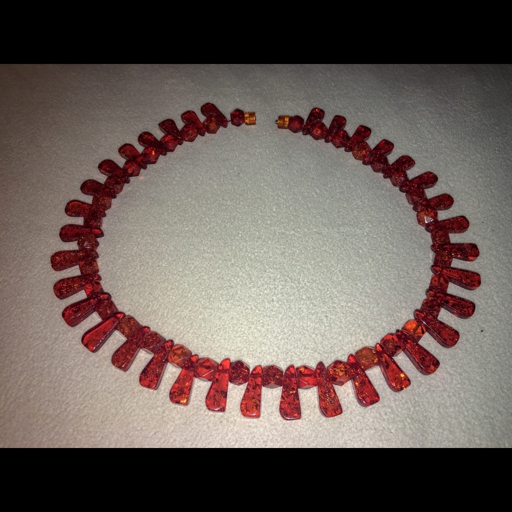 Beautiful unique amber necklace